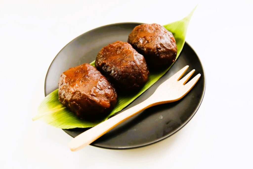 Traditional Japanese ohagi sweet rice cake