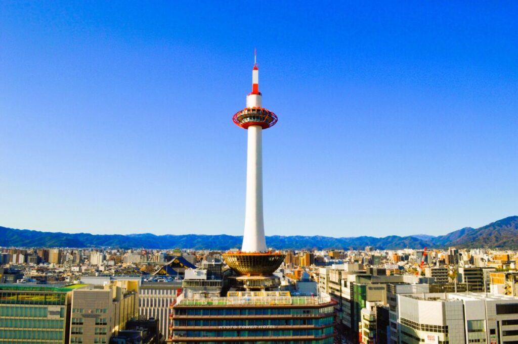 Kyoto Tower with city view