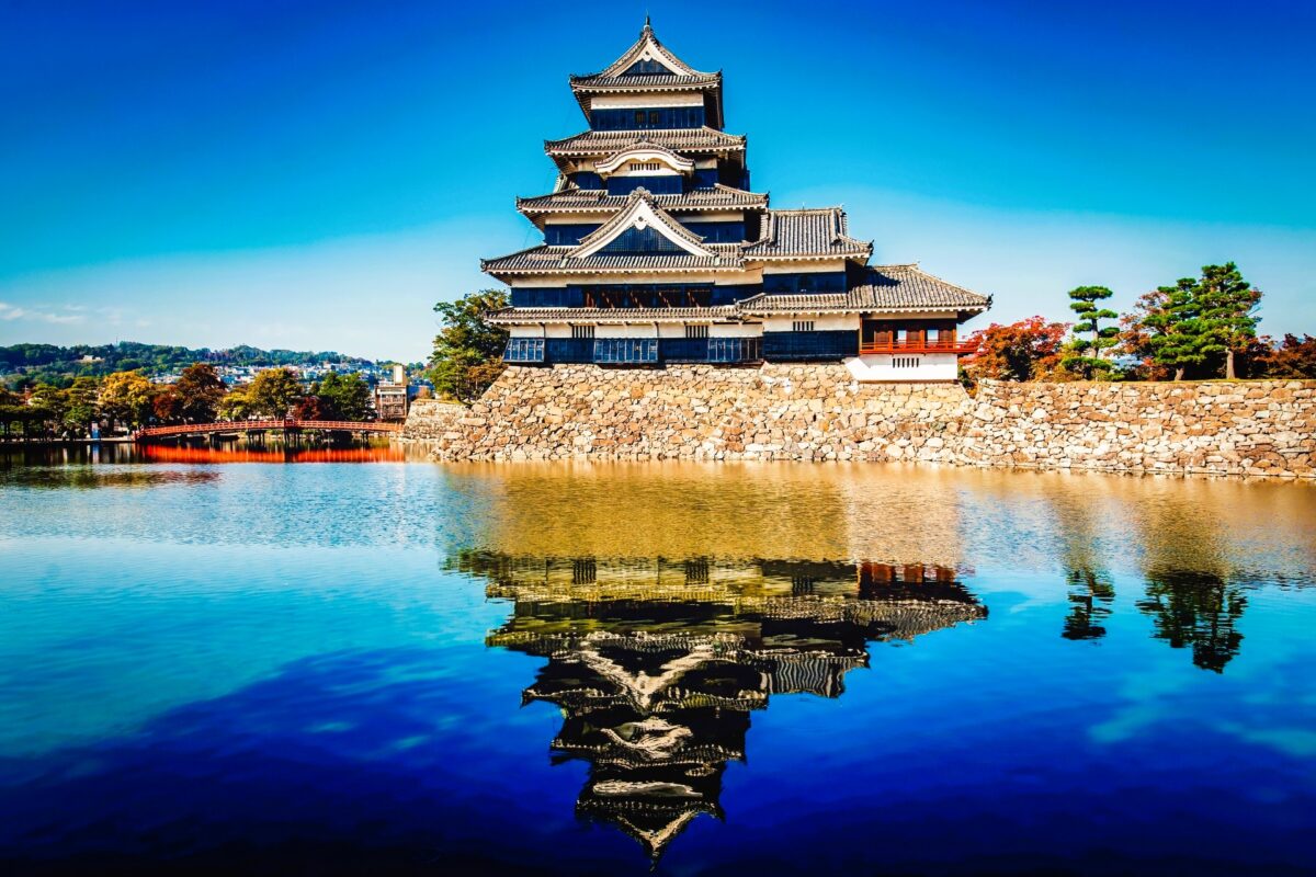 Matsumoto Castle, a National Treasure of Japan, with its iconic black exterior