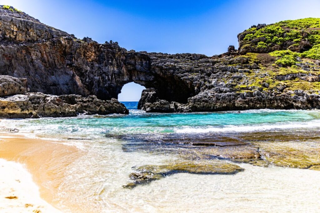 Scenic Ogasawara Islands with clear blue ocean