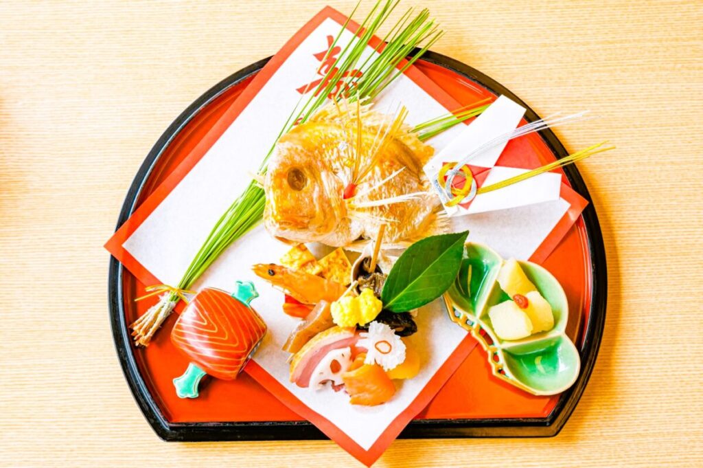 Traditional Japanese kaiseki multi-course meal