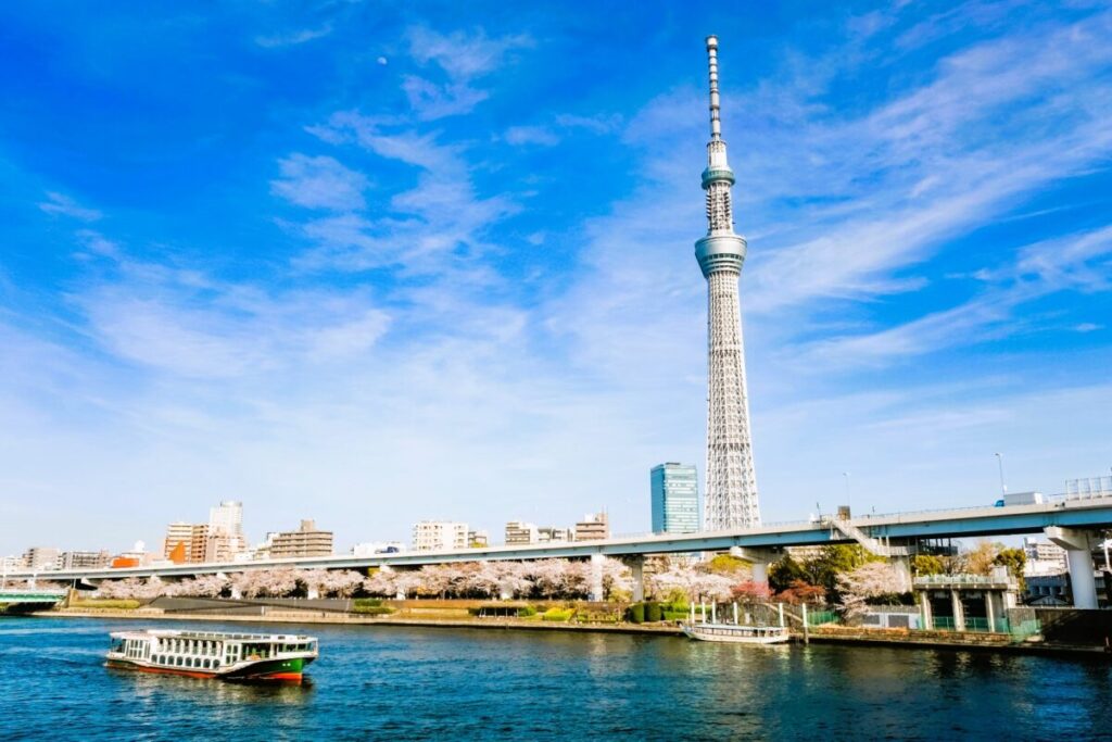 Tokyo Skytree and Sumida River view