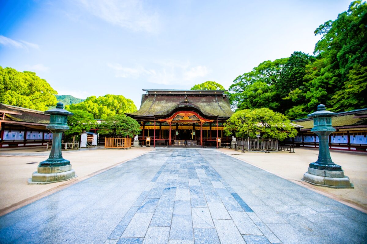 Dazaifu Tenmangu Shrine in Fukuoka, famous for plum blossoms and academic success prayers