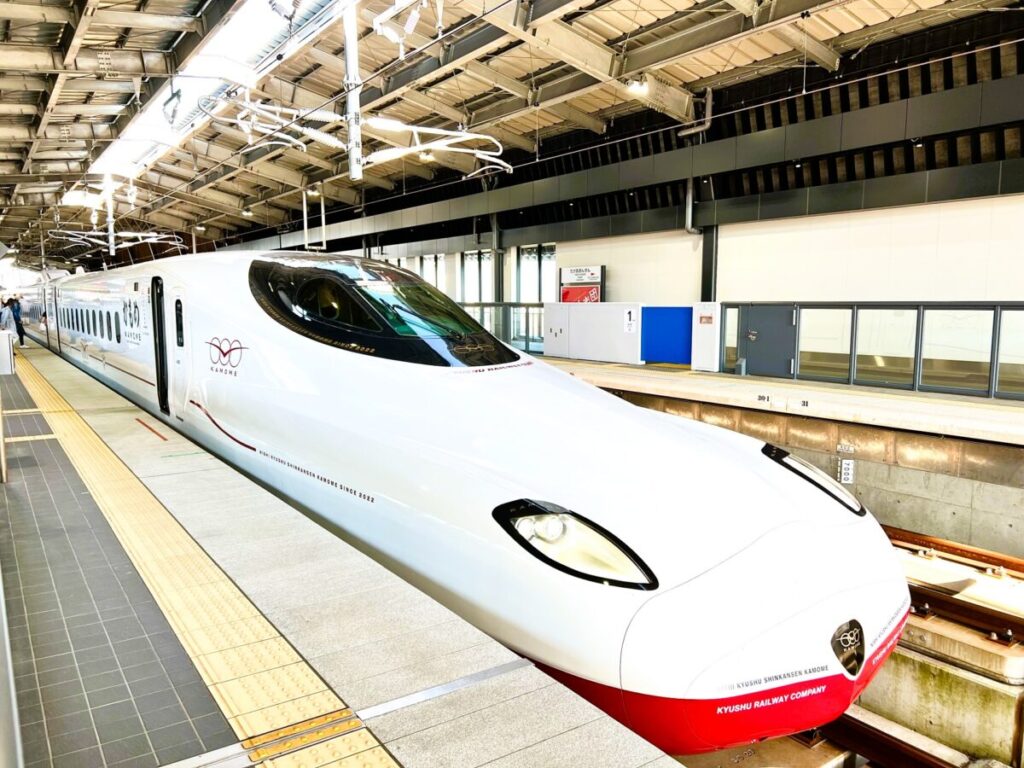 Nishi Kyushu Shinkansen Kamome bullet train in Nagasaki