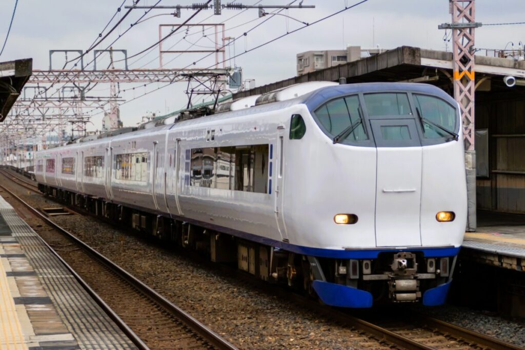 Haruka Limited Express train connecting Kansai International Airport and Osaka