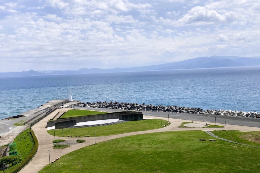 Tagonoura coastal scenery in Shizuoka Japan with views of Suruga Bay