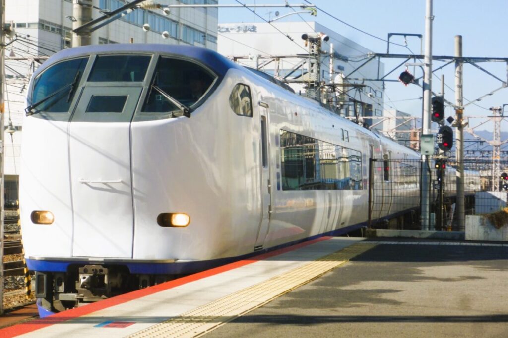 JR Haruka Express train for Kansai Airport in Japan, limited express airport train