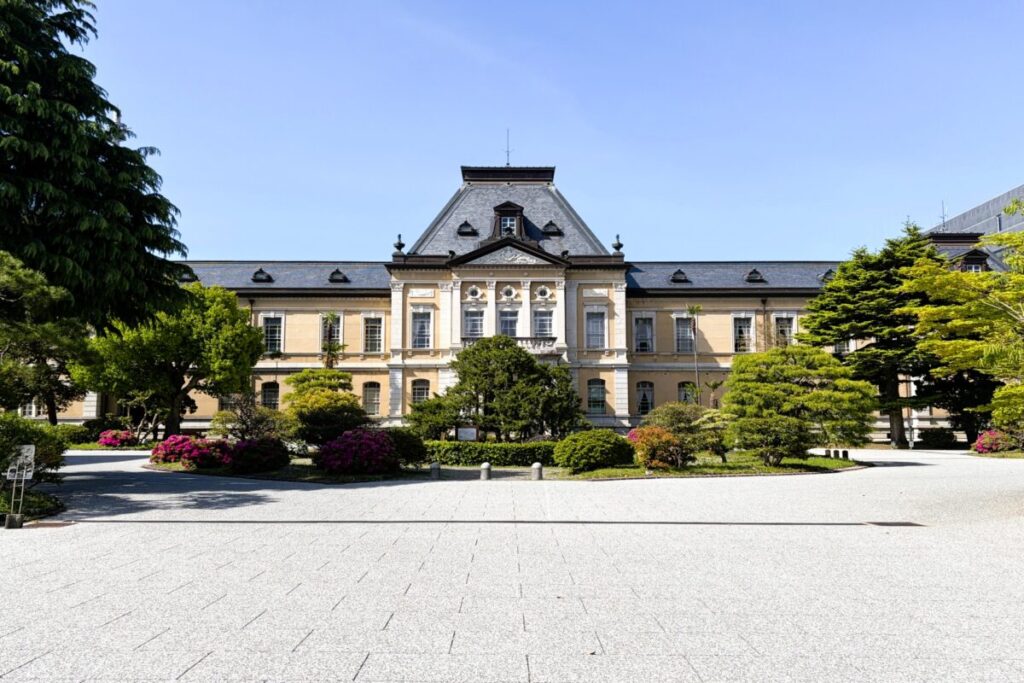 Former Kyoto Prefectural Government Building in Kyoto Japan, historic Meiji era architecture